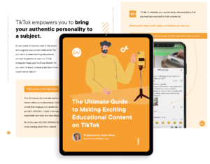 Free PDF guide to creating exciting educational content on TikTok